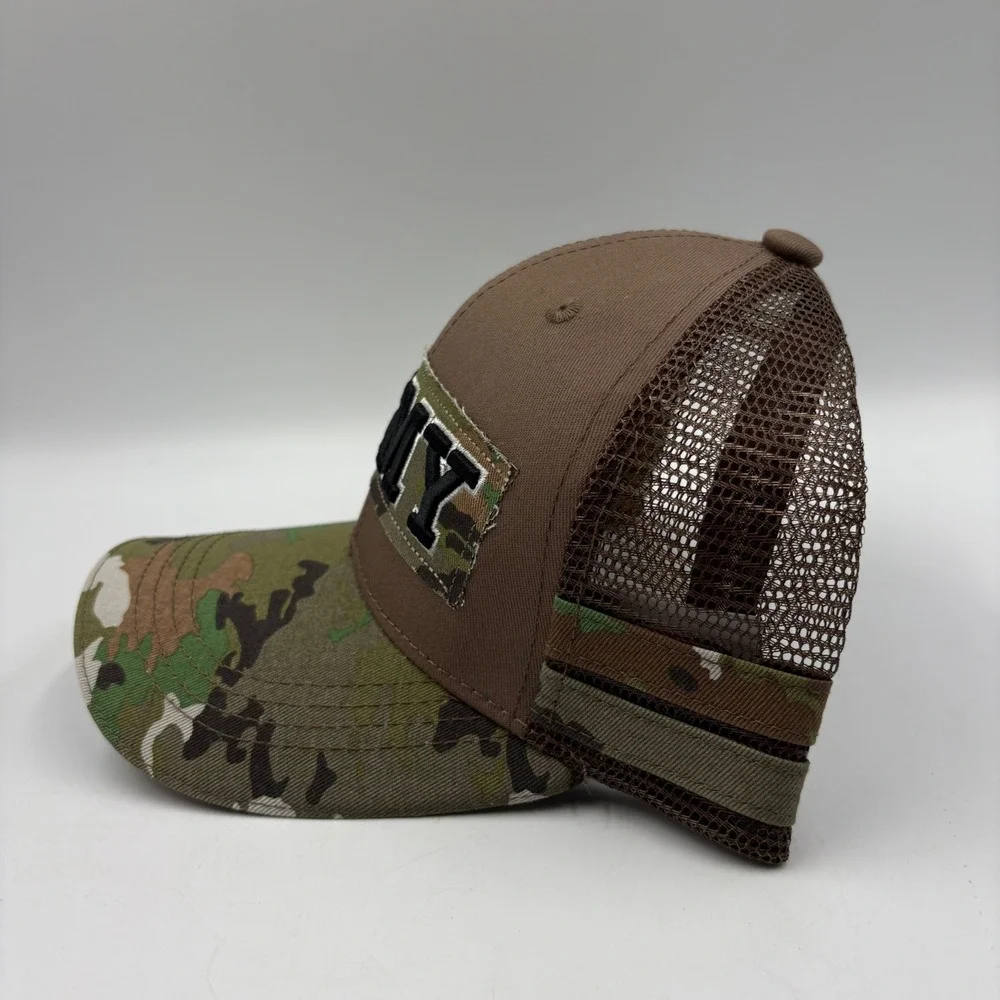 Mens Army Camouflage Trucker‎ Hat Mesh Back Embroidered Patch Baseball Cap